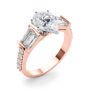 Iconic Sb & Rd Engagement Ring Round Diamond Engagement Ring in 10K/14K gold and platinum with certified lab-grown or natural diamonds