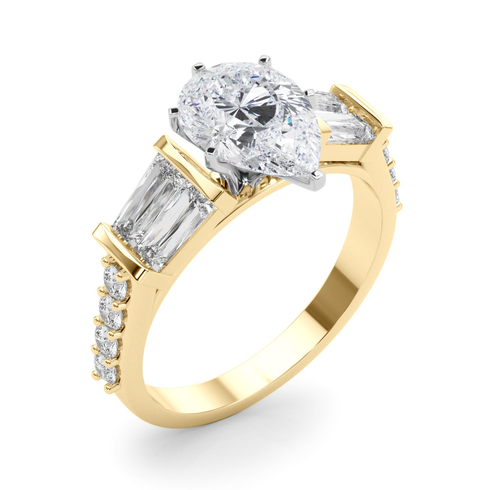 Iconic Sb & Rd Engagement Ring Round Diamond Engagement Ring in 10K/14K gold and platinum with certified lab-grown or natural diamonds