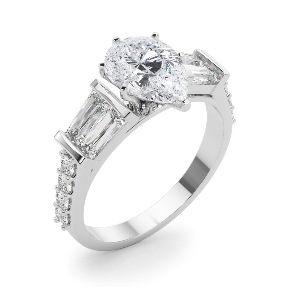Iconic Sb & Rd Engagement Ring Round Diamond Engagement Ring in 10K/14K gold and platinum with certified lab-grown or natural diamonds