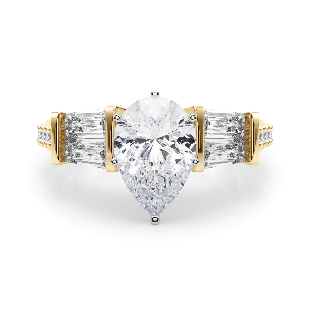 Iconic Sb & Rd Engagement Ring Round Diamond Engagement Ring in 10K/14K gold and platinum with certified lab-grown or natural diamonds