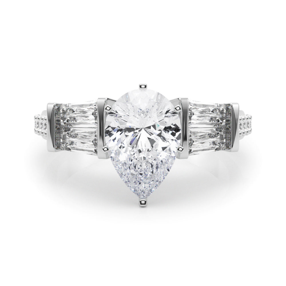 Iconic Sb & Rd Engagement Ring Round Diamond Engagement Ring in 10K/14K gold and platinum with certified lab-grown or natural diamonds