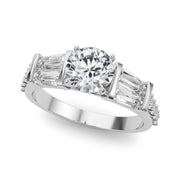 Iconic Sb & Rd Engagement Ring Round Diamond Engagement Ring in 10K/14K gold and platinum with certified lab-grown or natural diamonds