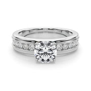 Dazzling Channel Set Engagement Ring Round Diamond Engagement Ring in 10K/14K gold and platinum with certified lab-grown or natural diamonds
