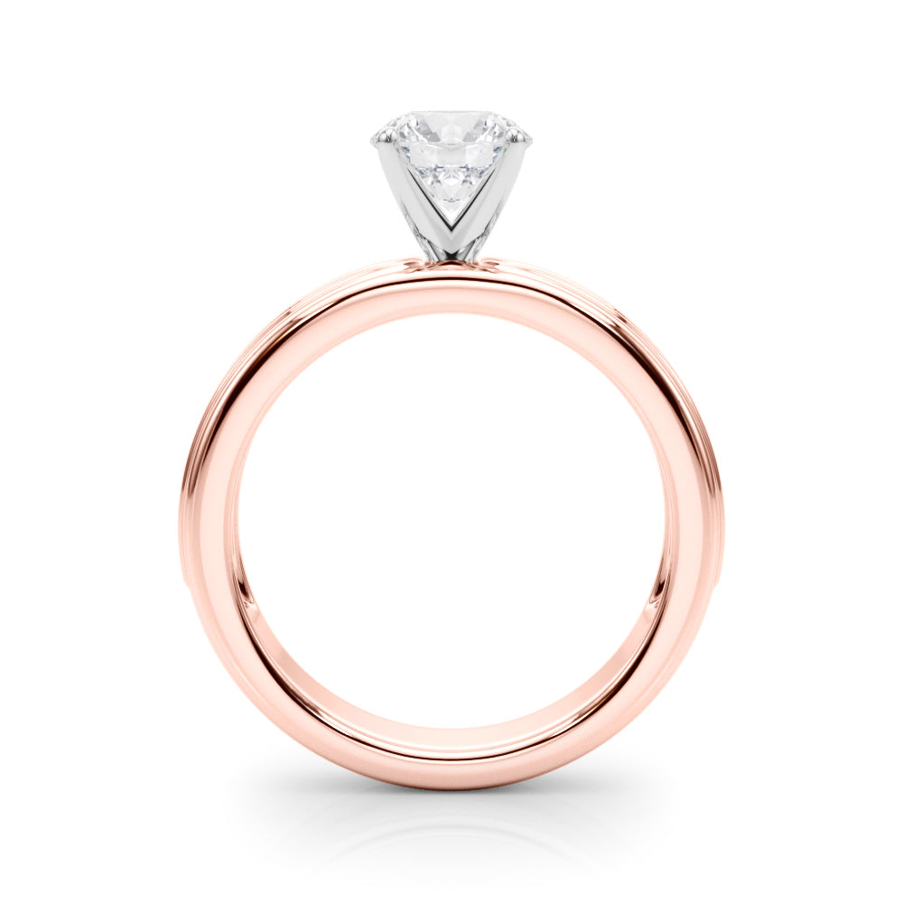 Dazzling Channel Set Engagement Ring Round Diamond Engagement Ring in 10K/14K gold and platinum with certified lab-grown or natural diamonds
