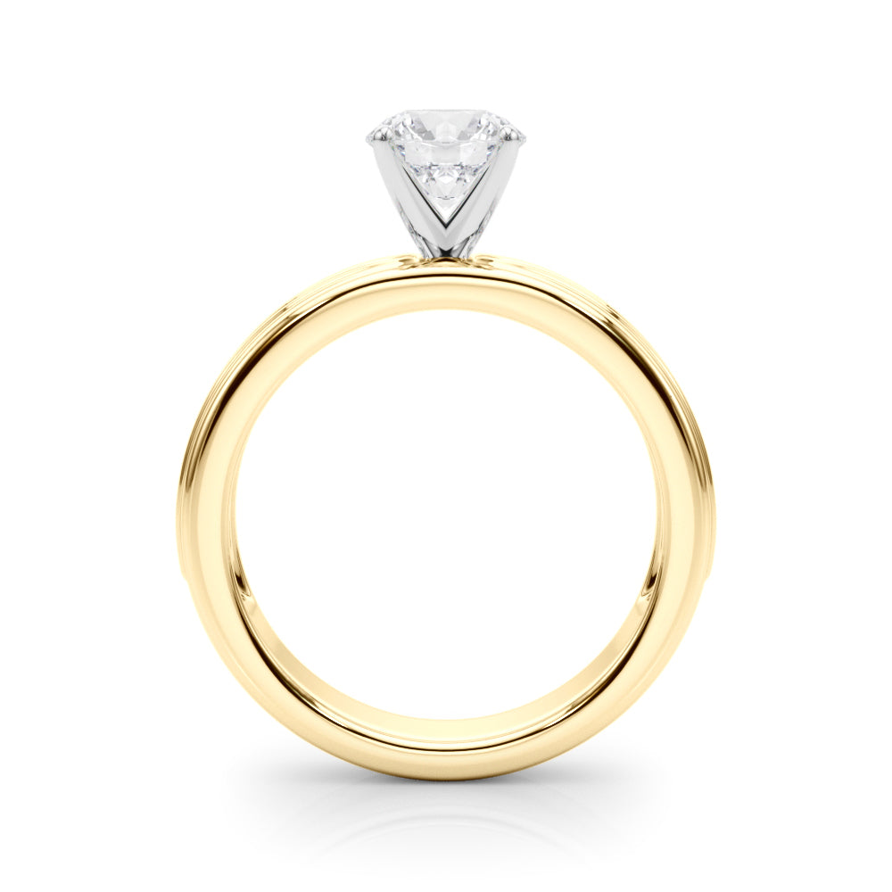 Dazzling Channel Set Engagement Ring Round Diamond Engagement Ring in 10K/14K gold and platinum with certified lab-grown or natural diamonds
