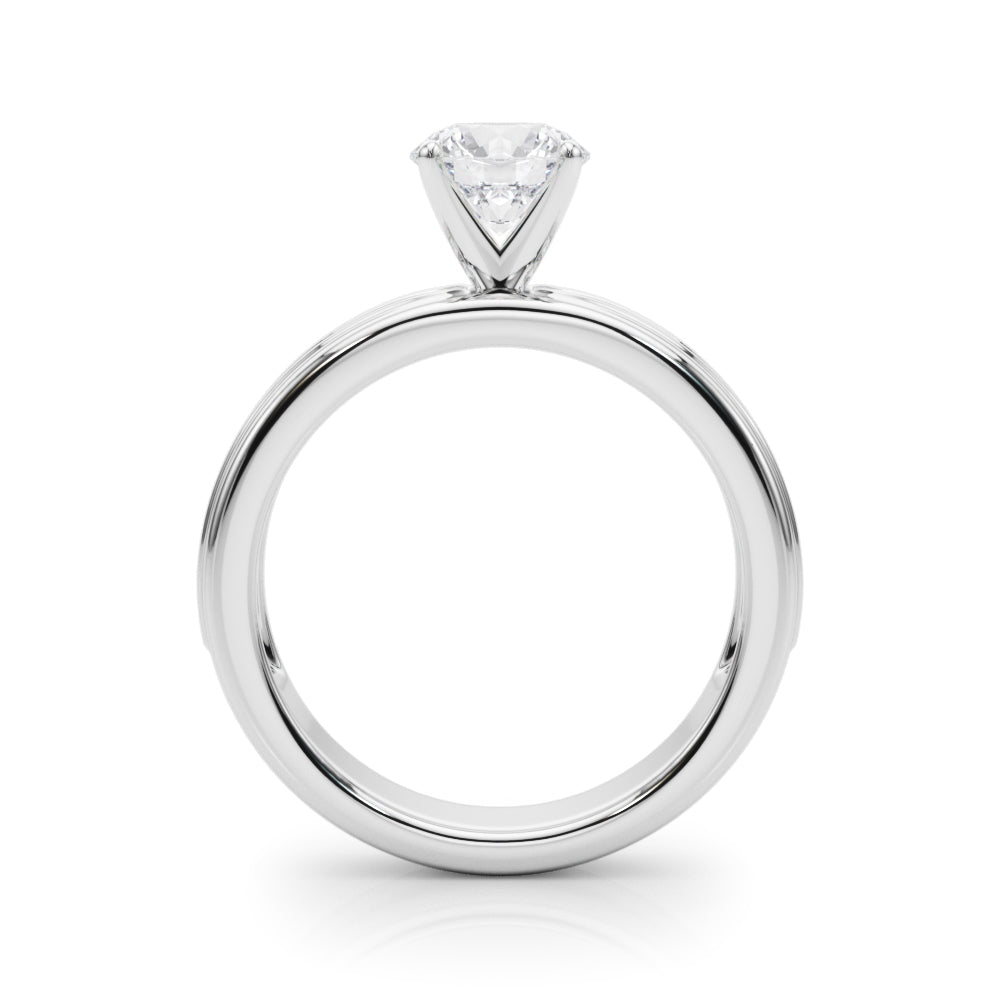 Dazzling Channel Set Engagement Ring Round Diamond Engagement Ring in 10K/14K gold and platinum with certified lab-grown or natural diamonds