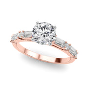 Splendid Rd & Sb Engagement Ring Round Diamond Engagement Ring in 10K/14K gold and platinum with certified lab-grown or natural diamonds