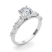 Splendid Rd & Sb Engagement Ring Round Diamond Engagement Ring in 10K/14K gold and platinum with certified lab-grown or natural diamonds
