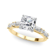 Splendid Rd & Sb Engagement Ring Round Diamond Engagement Ring in 10K/14K gold and platinum with certified lab-grown or natural diamonds