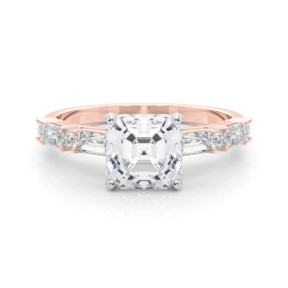 Splendid Rd & Sb Engagement Ring Round Diamond Engagement Ring in 10K/14K gold and platinum with certified lab-grown or natural diamonds