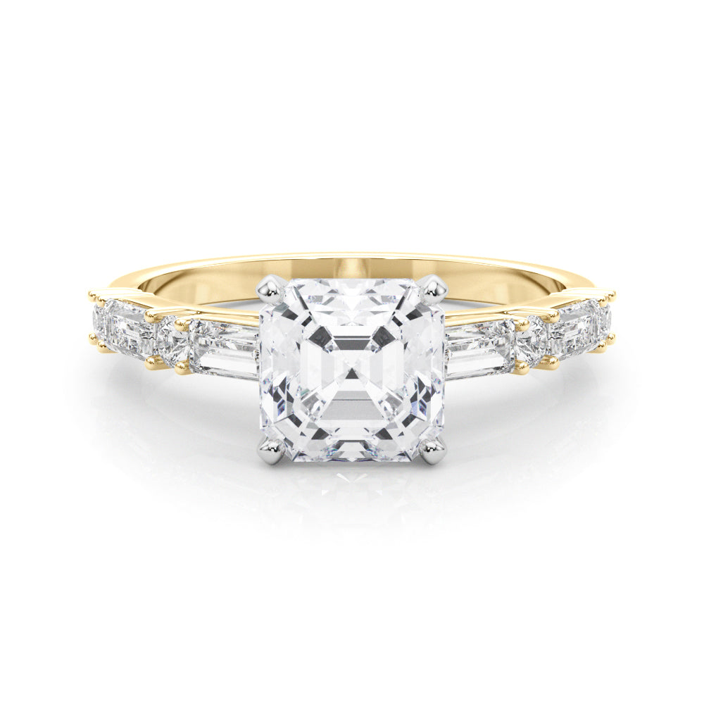Splendid Rd & Sb Engagement Ring Round Diamond Engagement Ring in 10K/14K gold and platinum with certified lab-grown or natural diamonds
