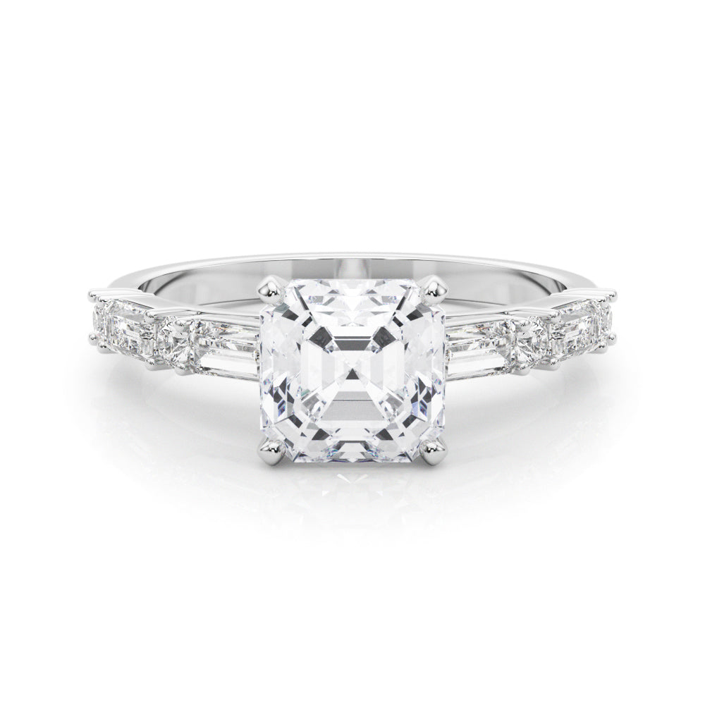 Splendid Rd & Sb Engagement Ring Round Diamond Engagement Ring in 10K/14K gold and platinum with certified lab-grown or natural diamonds