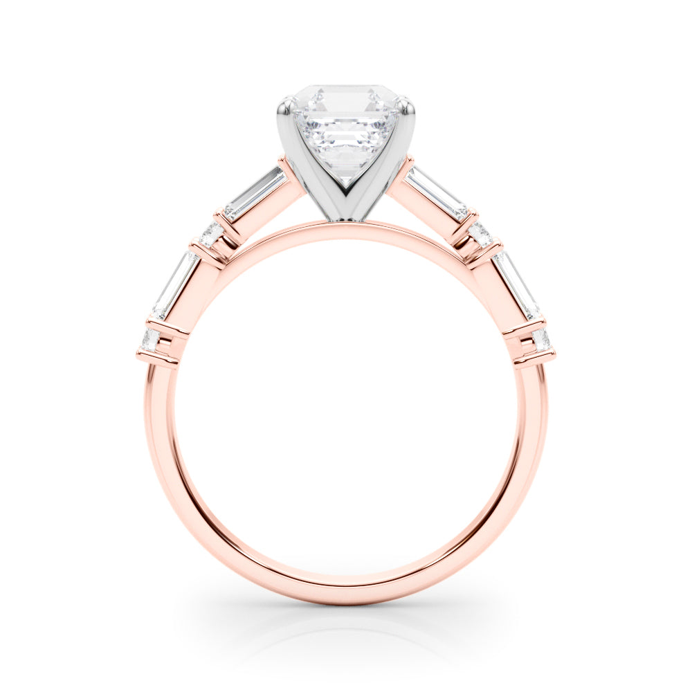 Splendid Rd & Sb Engagement Ring Round Diamond Engagement Ring in 10K/14K gold and platinum with certified lab-grown or natural diamonds