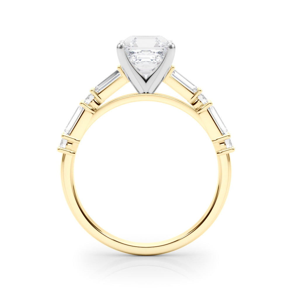Splendid Rd & Sb Engagement Ring Round Diamond Engagement Ring in 10K/14K gold and platinum with certified lab-grown or natural diamonds