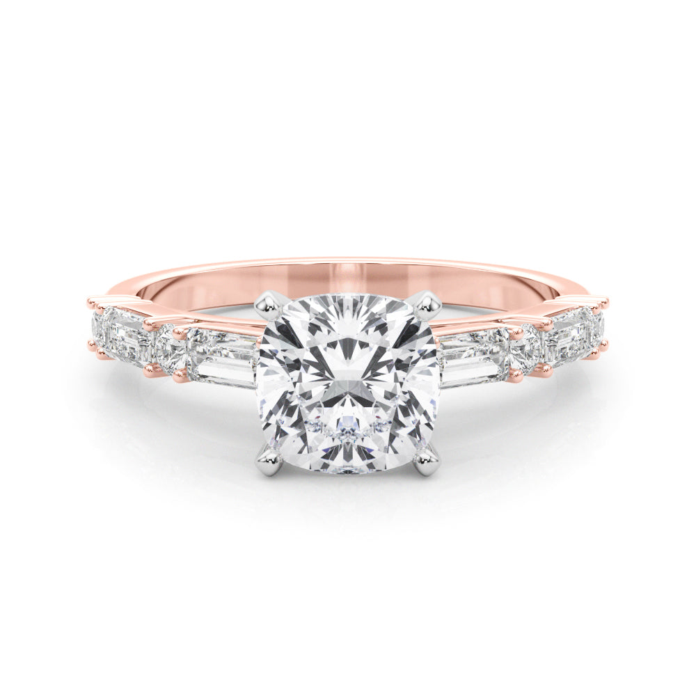 Splendid Rd & Sb Engagement Ring Round Diamond Engagement Ring in 10K/14K gold and platinum with certified lab-grown or natural diamonds