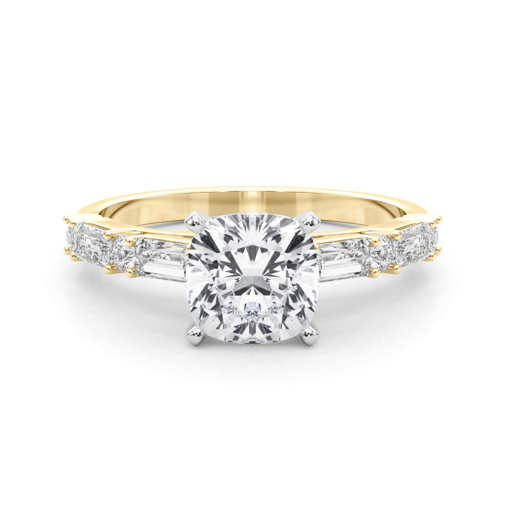 Splendid Rd & Sb Engagement Ring Round Diamond Engagement Ring in 10K/14K gold and platinum with certified lab-grown or natural diamonds