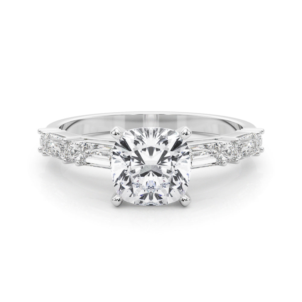 Splendid Rd & Sb Engagement Ring Round Diamond Engagement Ring in 10K/14K gold and platinum with certified lab-grown or natural diamonds