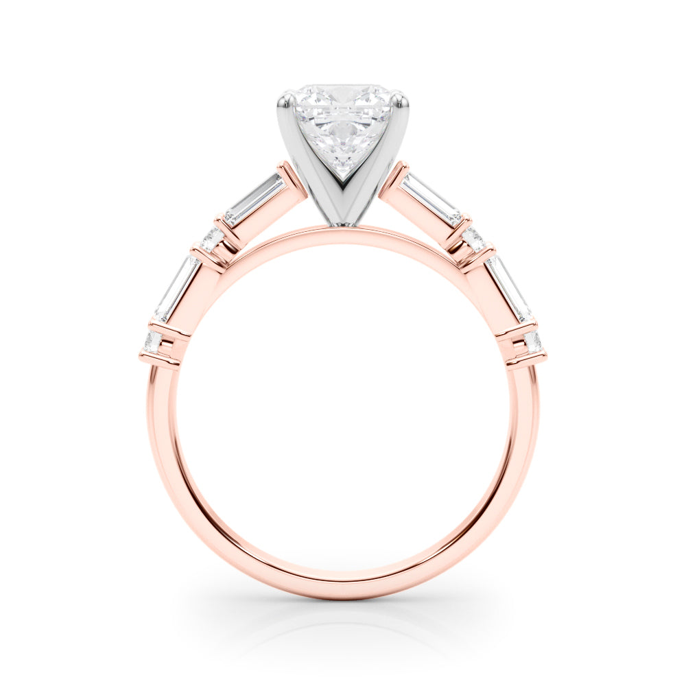 Splendid Rd & Sb Engagement Ring Round Diamond Engagement Ring in 10K/14K gold and platinum with certified lab-grown or natural diamonds