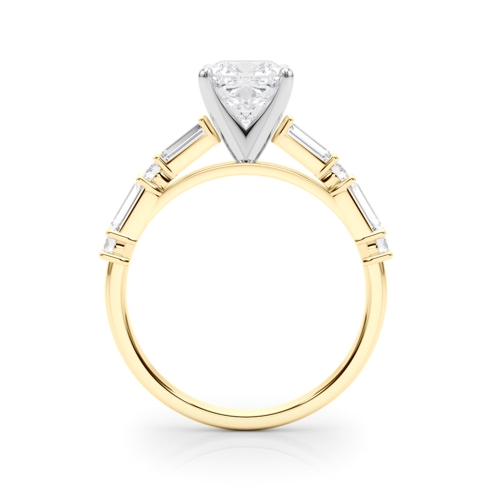 Splendid Rd & Sb Engagement Ring Round Diamond Engagement Ring in 10K/14K gold and platinum with certified lab-grown or natural diamonds