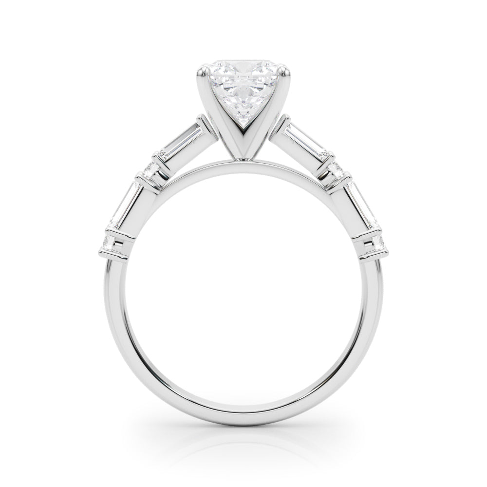 Splendid Rd & Sb Engagement Ring Round Diamond Engagement Ring in 10K/14K gold and platinum with certified lab-grown or natural diamonds