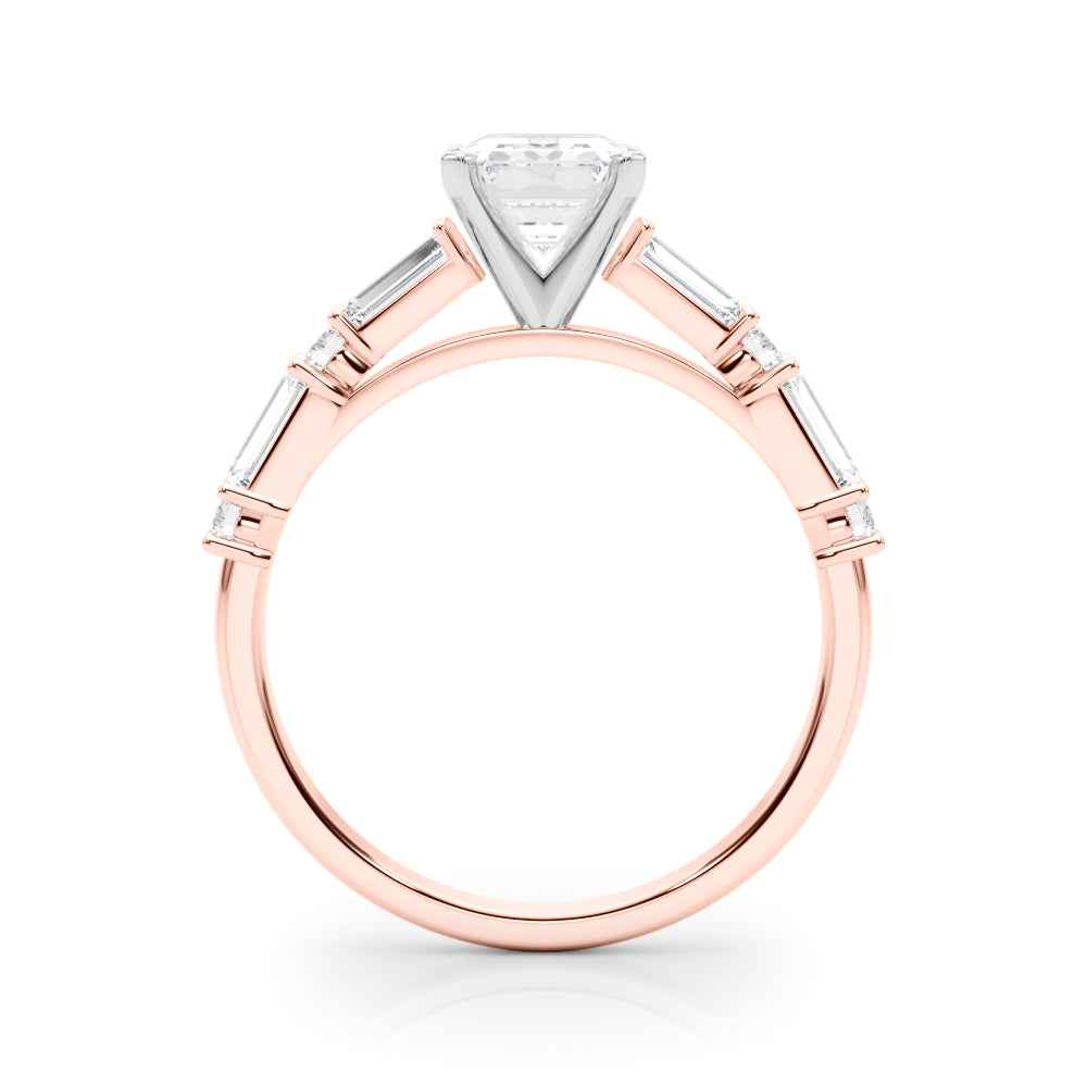 Splendid Rd & Sb Engagement Ring Round Diamond Engagement Ring in 10K/14K gold and platinum with certified lab-grown or natural diamonds