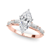 Splendid Rd & Sb Engagement Ring Round Diamond Engagement Ring in 10K/14K gold and platinum with certified lab-grown or natural diamonds