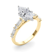 Splendid Rd & Sb Engagement Ring Round Diamond Engagement Ring in 10K/14K gold and platinum with certified lab-grown or natural diamonds