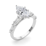 Splendid Rd & Sb Engagement Ring Round Diamond Engagement Ring in 10K/14K gold and platinum with certified lab-grown or natural diamonds