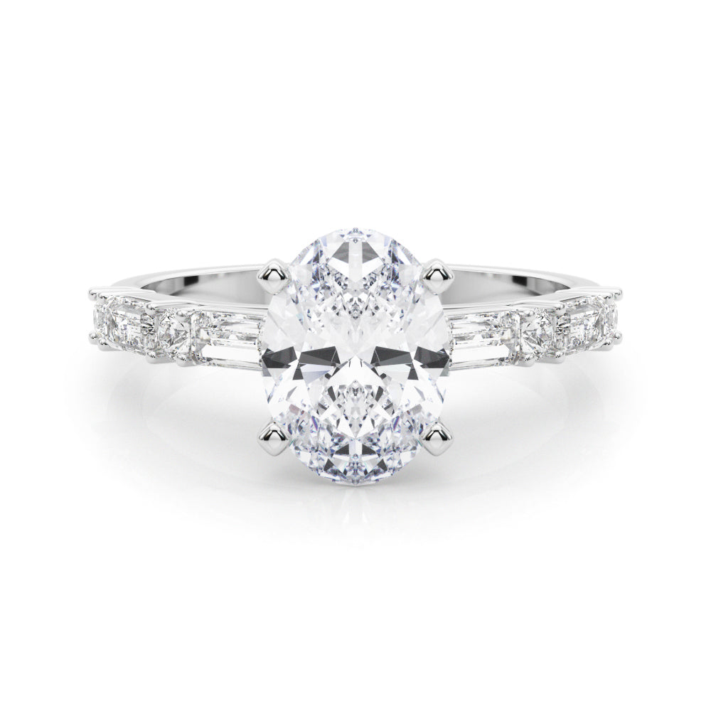 Splendid Rd & Sb Engagement Ring Round Diamond Engagement Ring in 10K/14K gold and platinum with certified lab-grown or natural diamonds