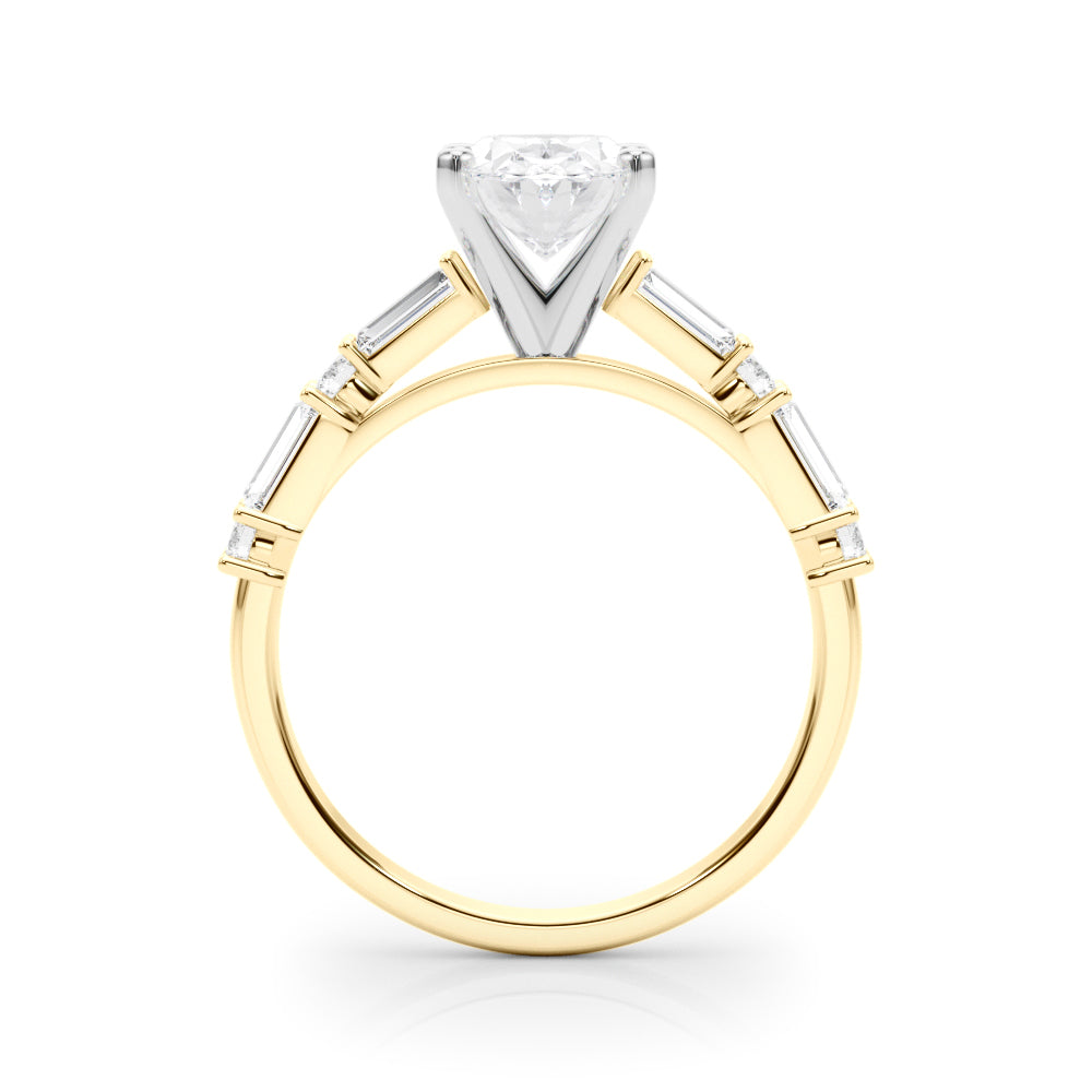 Splendid Rd & Sb Engagement Ring Round Diamond Engagement Ring in 10K/14K gold and platinum with certified lab-grown or natural diamonds