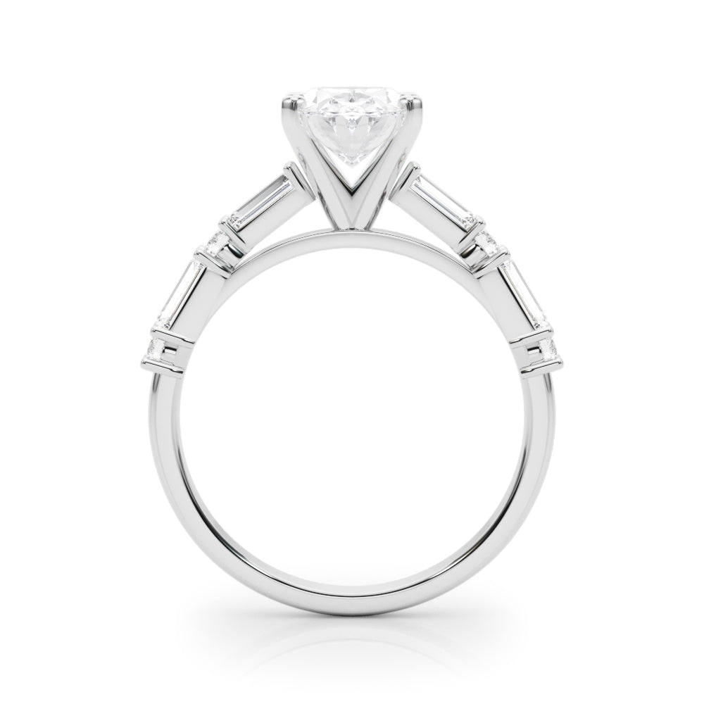 Splendid Rd & Sb Engagement Ring Round Diamond Engagement Ring in 10K/14K gold and platinum with certified lab-grown or natural diamonds