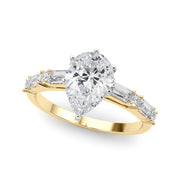 Splendid Rd & Sb Engagement Ring Round Diamond Engagement Ring in 10K/14K gold and platinum with certified lab-grown or natural diamonds