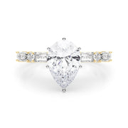 Splendid Rd & Sb Engagement Ring Round Diamond Engagement Ring in 10K/14K gold and platinum with certified lab-grown or natural diamonds