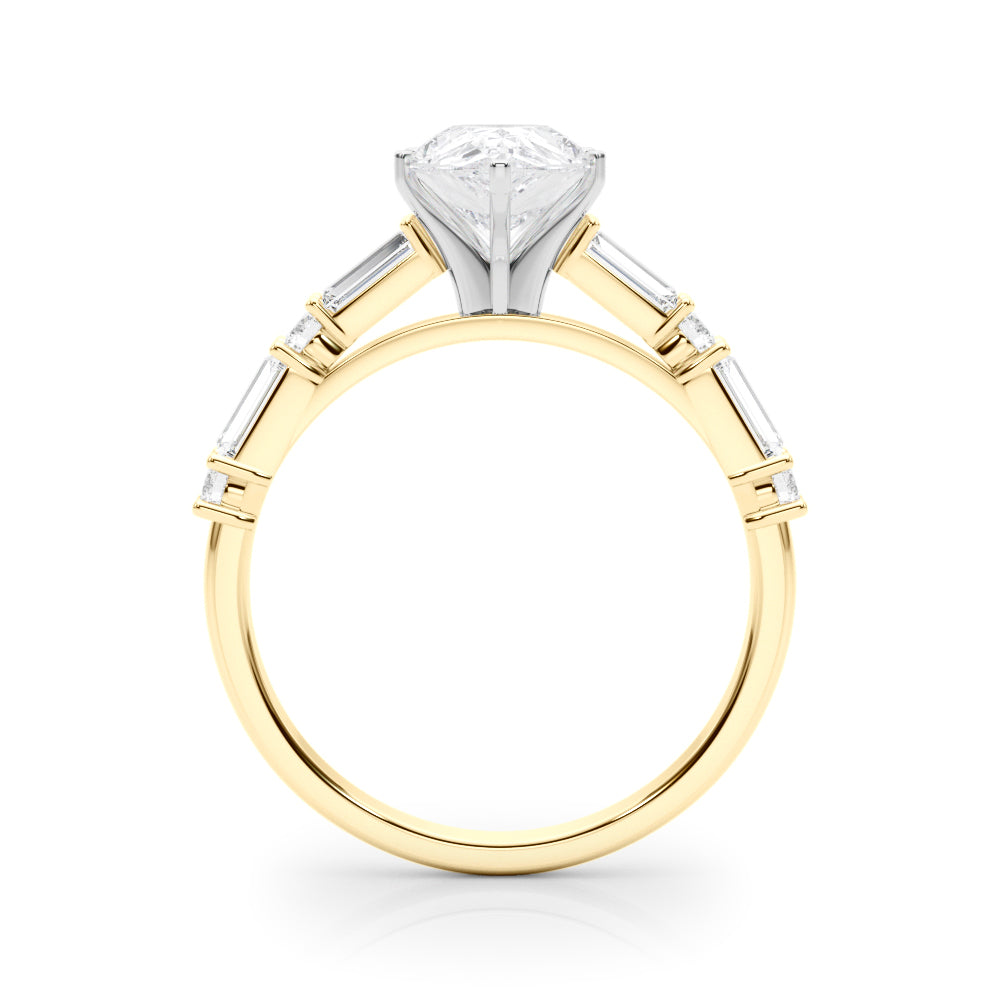 Splendid Rd & Sb Engagement Ring Round Diamond Engagement Ring in 10K/14K gold and platinum with certified lab-grown or natural diamonds