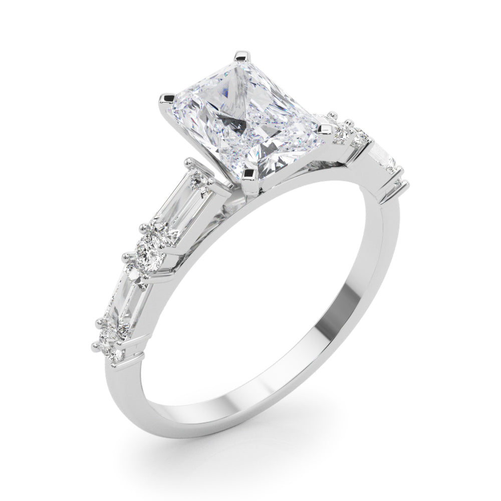 Splendid Rd & Sb Engagement Ring Round Diamond Engagement Ring in 10K/14K gold and platinum with certified lab-grown or natural diamonds