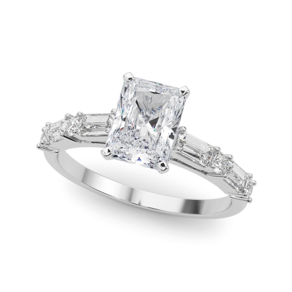 Splendid Rd & Sb Engagement Ring Round Diamond Engagement Ring in 10K/14K gold and platinum with certified lab-grown or natural diamonds