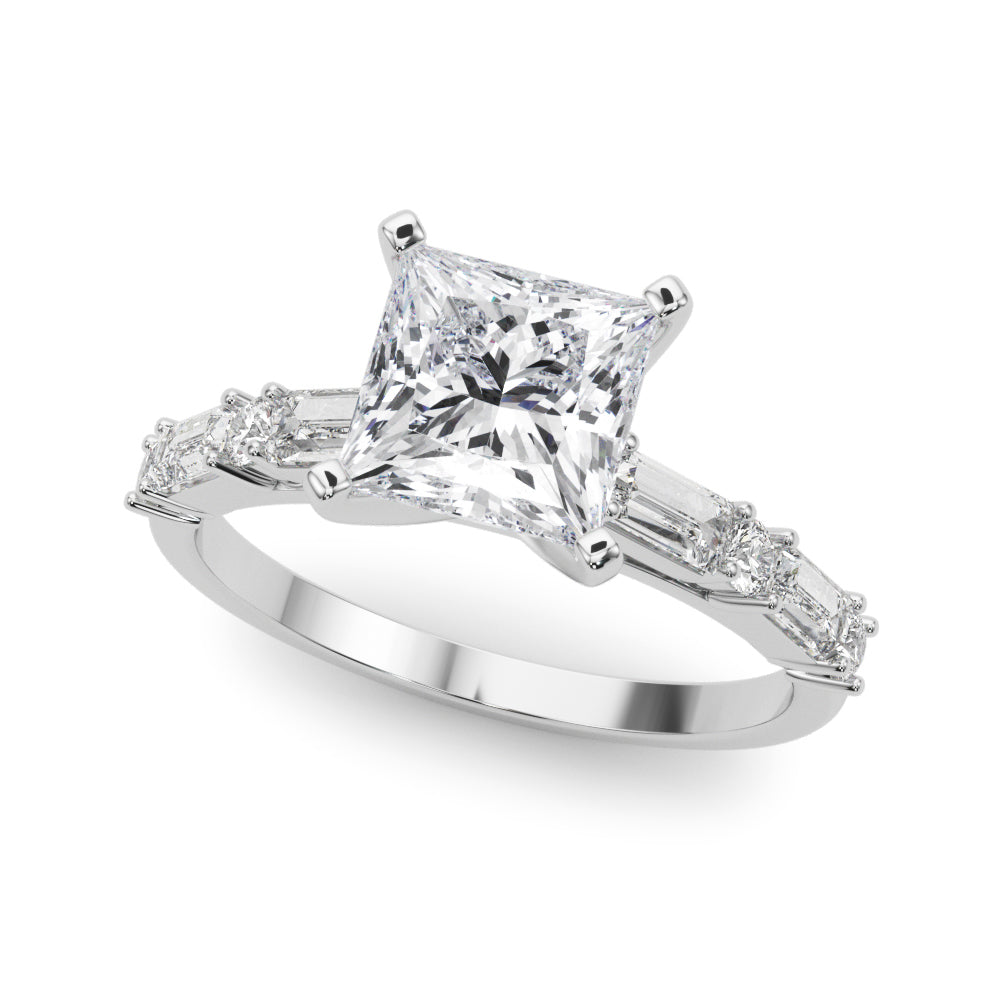 Splendid Rd & Sb Engagement Ring Round Diamond Engagement Ring in 10K/14K gold and platinum with certified lab-grown or natural diamonds