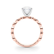 Enchanted Sidestone Round Diamond Engagement Ring in 10K/14K gold and platinum with certified lab-grown or natural diamonds
