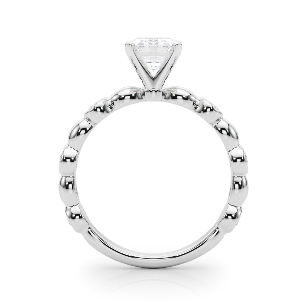 Enchanted Sidestone Round Diamond Engagement Ring in 10K/14K gold and platinum with certified lab-grown or natural diamonds