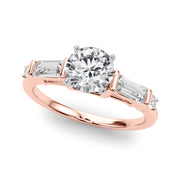 Pristine Rd & Sb Engagement Ring Round Diamond Engagement Ring in 10K/14K gold and platinum with certified lab-grown or natural diamonds