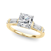 Pristine Rd & Sb Engagement Ring Round Diamond Engagement Ring in 10K/14K gold and platinum with certified lab-grown or natural diamonds