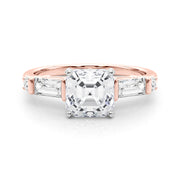 Pristine Rd & Sb Engagement Ring Round Diamond Engagement Ring in 10K/14K gold and platinum with certified lab-grown or natural diamonds