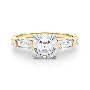 Pristine Rd & Sb Engagement Ring Round Diamond Engagement Ring in 10K/14K gold and platinum with certified lab-grown or natural diamonds