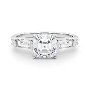 Pristine Rd & Sb Engagement Ring Round Diamond Engagement Ring in 10K/14K gold and platinum with certified lab-grown or natural diamonds