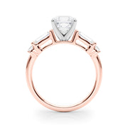 Pristine Rd & Sb Engagement Ring Round Diamond Engagement Ring in 10K/14K gold and platinum with certified lab-grown or natural diamonds
