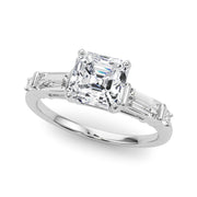 Pristine Rd & Sb Engagement Ring Round Diamond Engagement Ring in 10K/14K gold and platinum with certified lab-grown or natural diamonds