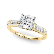 Pristine Rd & Sb Engagement Ring Round Diamond Engagement Ring in 10K/14K gold and platinum with certified lab-grown or natural diamonds