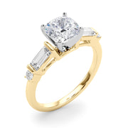 Pristine Rd & Sb Engagement Ring Round Diamond Engagement Ring in 10K/14K gold and platinum with certified lab-grown or natural diamonds