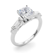 Pristine Rd & Sb Engagement Ring Round Diamond Engagement Ring in 10K/14K gold and platinum with certified lab-grown or natural diamonds