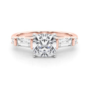 Pristine Rd & Sb Engagement Ring Round Diamond Engagement Ring in 10K/14K gold and platinum with certified lab-grown or natural diamonds